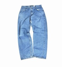 Vintage Levis SilverTab Baggy Fit Jeans Light Wash Made in USA 36x34 Denim 90s
