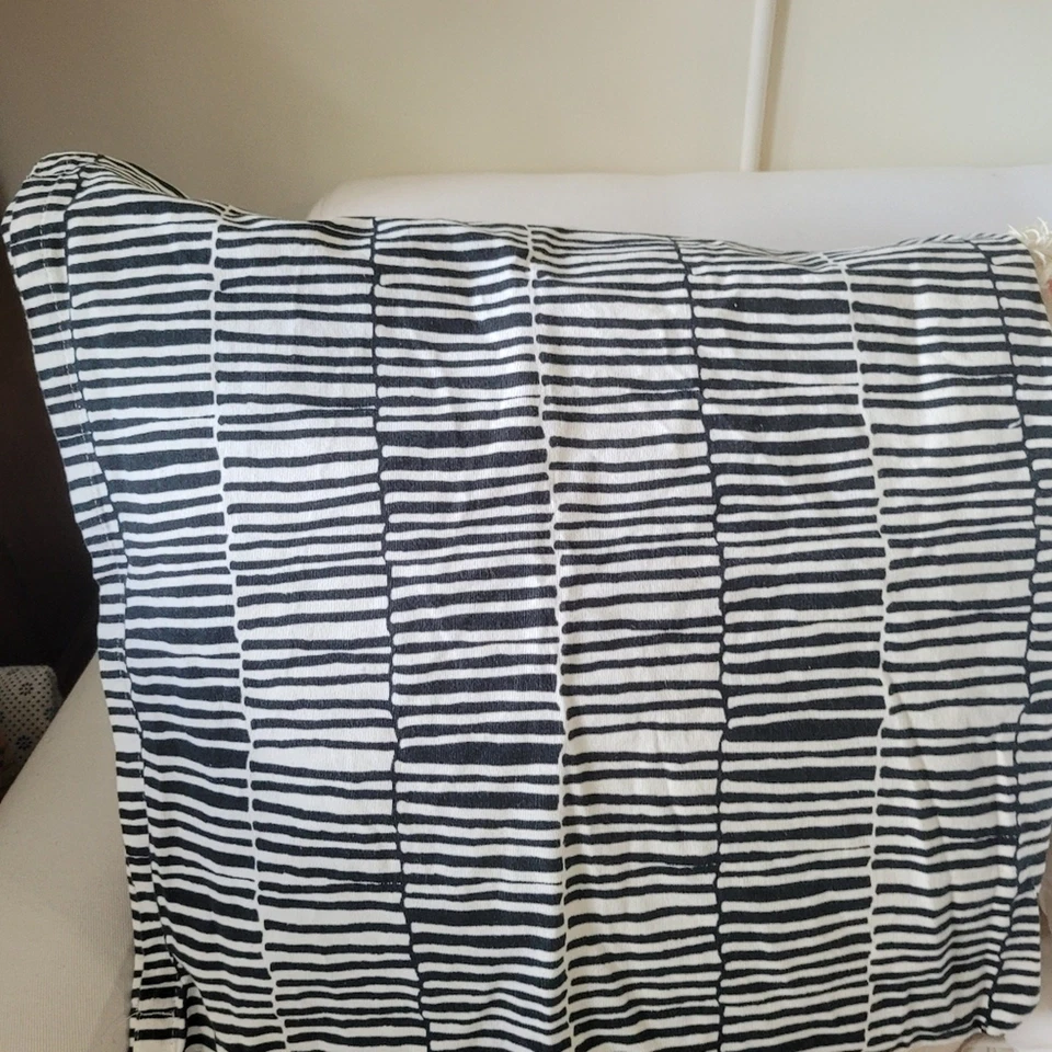 Fundas de almohada Ikea Vendla a rayas blancas y negras 20x20 Foto 2 de 4