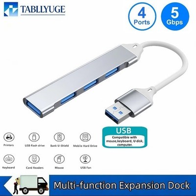  4 Port USB C Hub USB 3.0 OTG Adapter Dock for MacBook PC Laptop New USA ...
