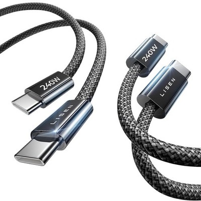 LISEN 240W USB C Kabel 2 Stück 1m PD3.1 Schnellladekabel für MacBook iPhone