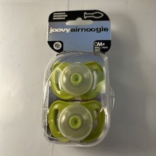 Joovy Airnoogie Pacifier, 0 months , Lime, 2 pcs