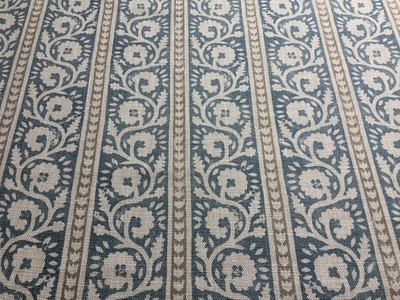 GP & J Baker Gardinenstoff ''Bibury'' 2m blau - Leinenmischung - Haus Kleindrucke
