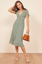 Reformation Rosalinda Floral Tie Sleeve Dress
