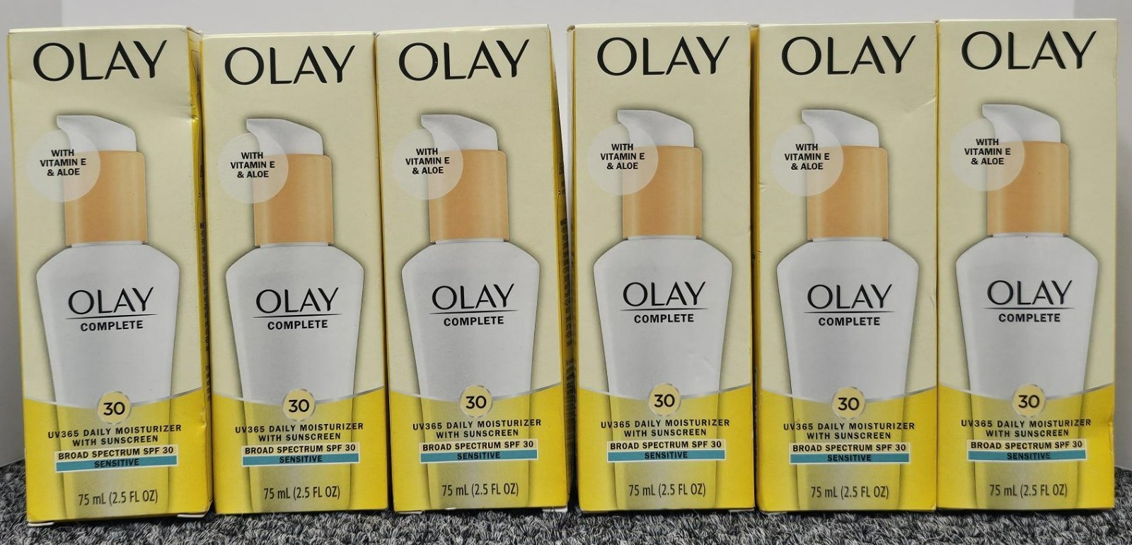 6 x OLAY COMPLETE With Vitamin E & Aloe SPF 30 Daily UV Moisturizer w/ Sunscreen