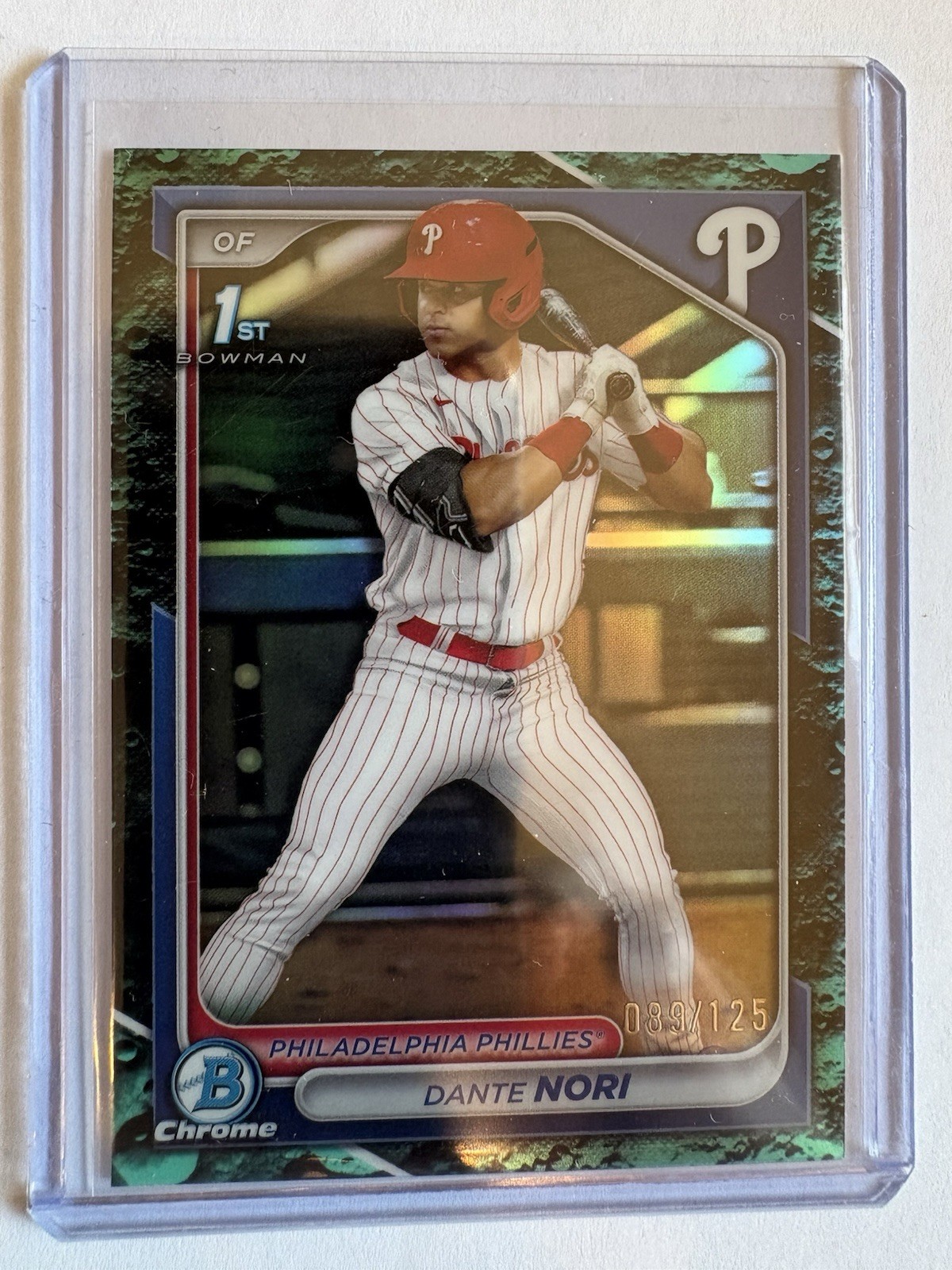 DANTE NORI Philadelphia Phillies 2024 1st Bowman Chrome AQUA LUNAR #'d 89/125!!