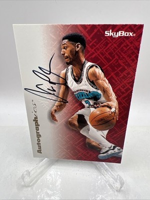 1996-97 Skybox Premium Autographics Black Ink Lawrence Moten Auto 0hj7