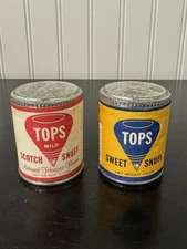 Vintage TOPS Snuff Scotch & Sweet Advertising Tins Each 1.15oz