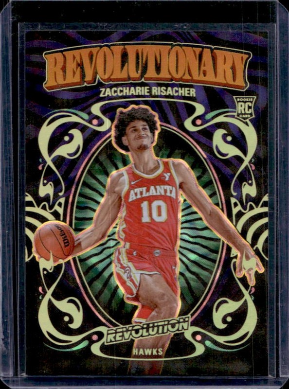 2024-25 Panini Revolution Zaccharie Risacher Revolutionary RC Rookie #18 Hawks