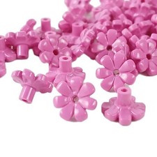 100 Pieces LEGO® Dark Pink Plant Flower with Bar and Small Pin Hole Part 32606