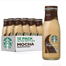 Starbucks Frappuccino Coffee Drink, Mocha, 13.7 Fl Oz Bottles 12 Pack 