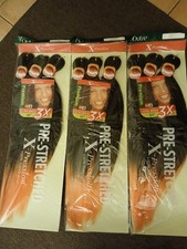 3P27. Orange Tip.Lot of 3 Packs. Outre X-Pression. Pre-stretched. 100 Kanekalon