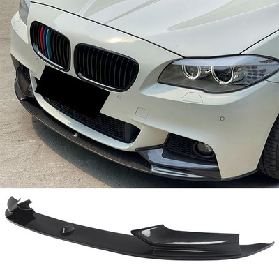 Front Bumper Lip splittle For 11-16 BMW F10 535i 528i 550i M Sport Carbon Fiber