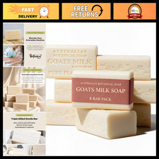 Goat Milk Soap Bars - 6.6 OZ, Pack of 8, Enriched with Shea Butter Soya Oil, A