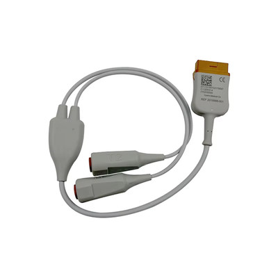 GE original 2016998-001 Temperature Cable Dual Accepts 400 Series Probes 0.5m