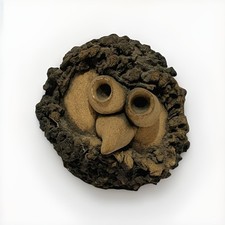 VINTAGE WELSH GROGG - STUDIO POTTERY - Owl? SIGNED JOHN HUGHES WALES 70's.