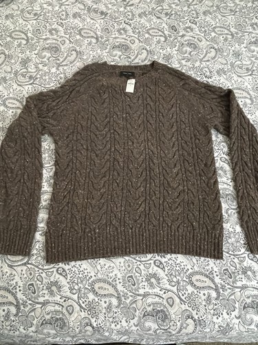 BANANA REPUBLIC TWEED CABLE SWEATER MENS SIZE M NEW - Picture 3 of 12