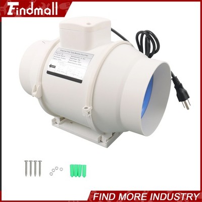 Findmall 6 Inch Duct Fan Inline Ventilation Exhaust Fan 400CFM AC Motor White
