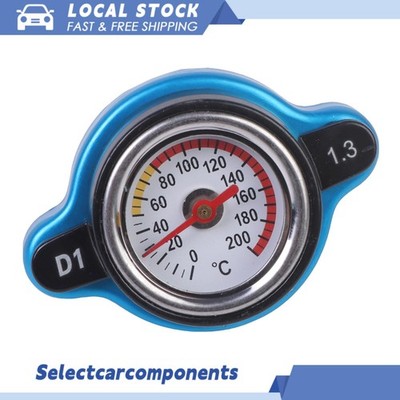 New Thermostatic Gauge Radiator Cap 1.3 bar Big Head Water Temp Meter For Car