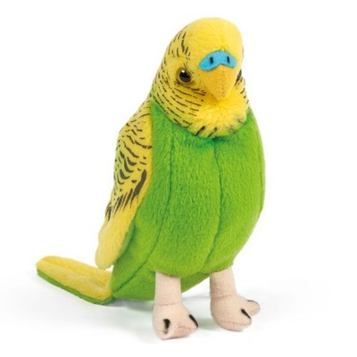 Budgie Budgerigar Yellow with Sound Plush Soft Toy - 13cm - Living Nature NEW