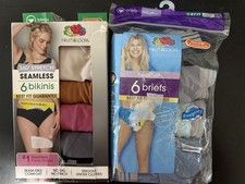 Fruit Of The Loom Panties 1 PK Briefs  1 PK Bikinis 9 Panties SZ 6 / M
