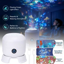 Dynamic Rotating Led Projector Lights Oceansnowflakechristmas Scene Night Lamp Dynamic Rotating Led Projector Lights Oceansnowflakechristmas Scene Night Lamp