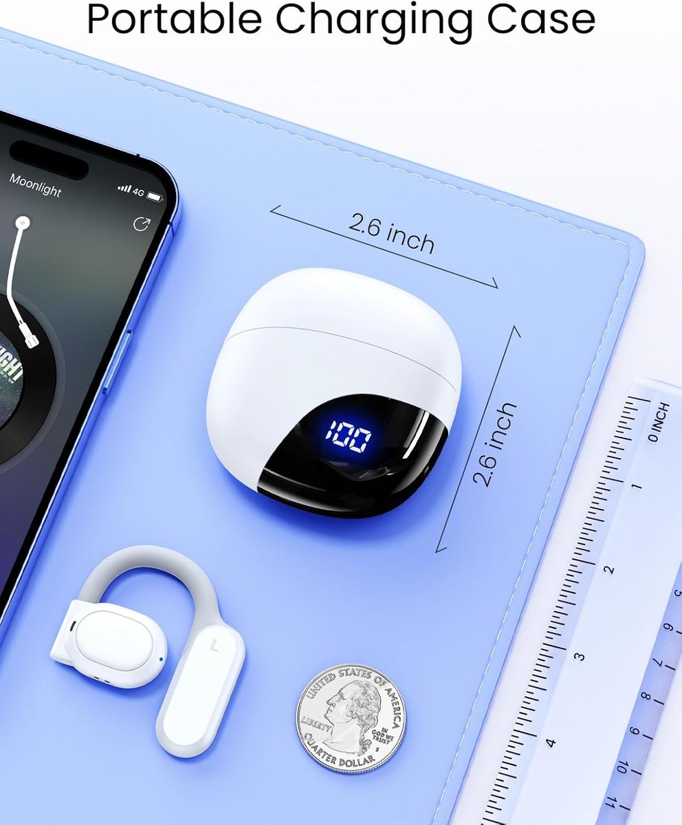 AI Translation Earbuds Real Time 164 Languages 80H Playtime Translator Ear Buds Audifonos Traductores Inglés Español Wireless Translating Earbuds Bluetooth Headphones for Travel Meeting Learning Beige