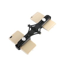360  Rotation Universal Smartphone Dual Phone Bracket Horizontal Holder Adapter