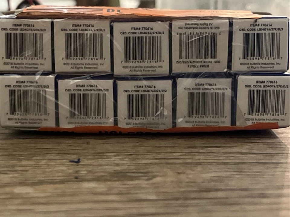 TEN PACK Bulbrite  5 Watt T7 GY6.35 LED Bulbs 861599 - Image 2 of 2