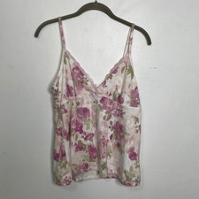 Laura Ashley Pink Floral Pajama Set Camisole and Shorts XL 5836-26