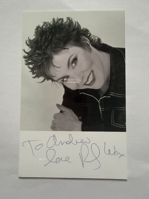 Ruby Wax - Comedian Signed Photo 5.5  X 3.5''. Authentic  To Andrew 