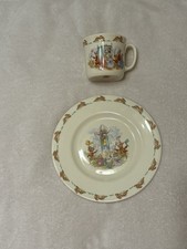Royal Doulton Bunnykins Cup and Plate Set English Fine Bone China