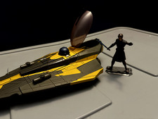 Star Wars Clone Wars 2008 Hasbro Anakin Skywalker Jedi Starfighter with Figures