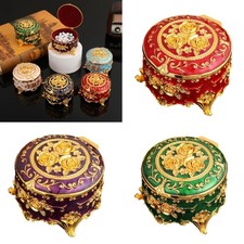 Vintage Style Enamel Jewelry Storage Case for Necklace Bracelet Home Accessory