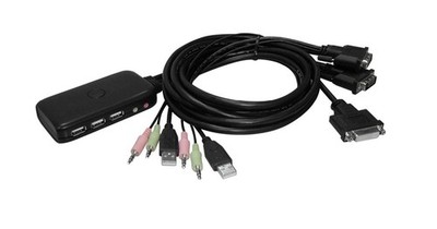 LINDY 32777   2-Port KVM Switch (DVI-D, USB 2.0 & Audio)