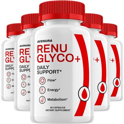 (5 Pack) Renu Glyco Capsules    RenuGlyco Pills Natural Blend Glycogen Formula