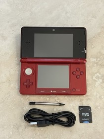 Nintendo 3DS Console Red Edition With Charger US SELLER Very Good