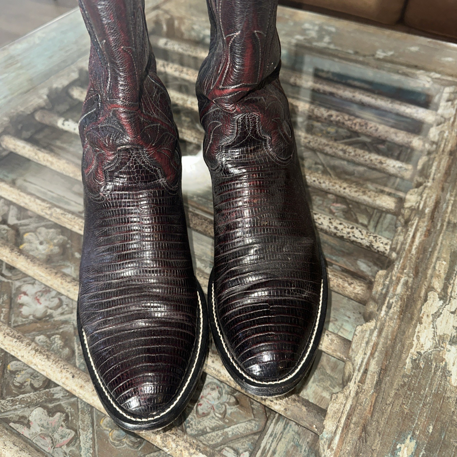 Black Cherry Lucchese Lizard - image 2