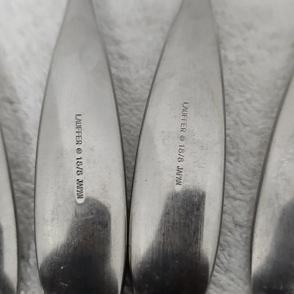 Lote de 5 cucharas soperas de acero inoxidable Lauffer 18/8 hechas en Japón Foto 4 de 4