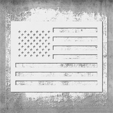 Reusable Plastic Stencil - US American Flag Stencil Template Reusable, Wall Art,
