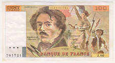 1982 France 100 Francs 701721 Paper Money Banknotes Currency