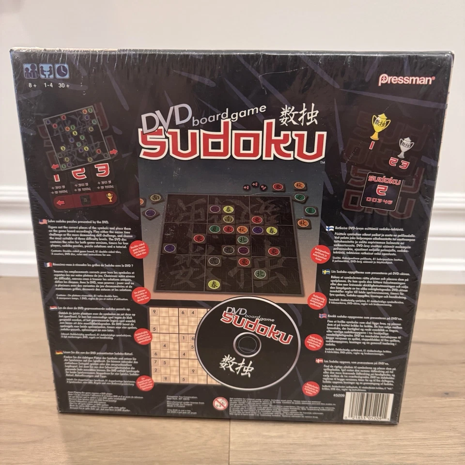 Sudoku DVD Board Game Sealed Pressman Games Multiple Language NEW - Image 3 of 4