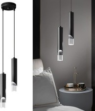 Moderna Lámpara Colgante Cocina Regulable LED Negra Mini Lámpara Colgante