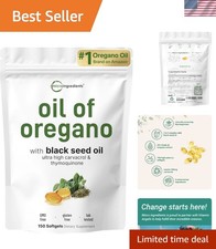 Fresh 300mg Oil of Oregano & 200mg Black Seed Oil | Non-GMO Supplement Softgels
