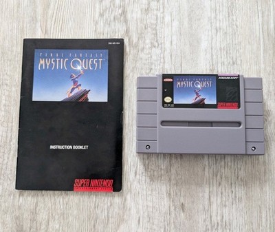 Final Fantasy Mystic Quest (Super Nintendo SNES) Authentic Cart & Manual TESTED 