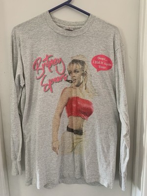 VTG Britney Spears Oops I Did It Again Tour 2000 Concert Tour LS T-Shirt M