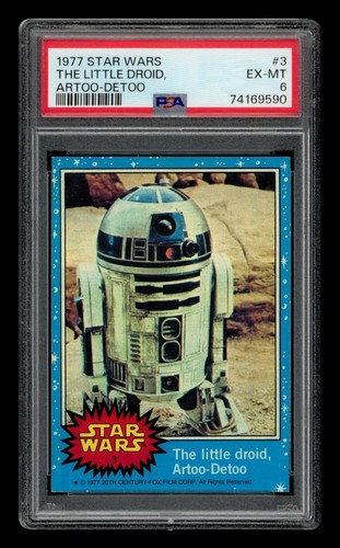 1977 Topps Star Wars #3 The little droid, Artoo-Detoo — PSA 6