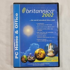 Encyclopedia Britannica 2002 Pc Home  Office CD DVD 2 Data Disc Set USED