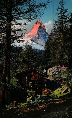 Le Mont Oervin Pres Zermatt , Vintage Postcard