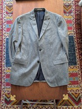 Boglioli Covent Blazer 44r Us54 Eu 100 Wool Flannel Grey Pinstripe