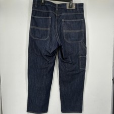 Vintage Marithe Francois Girbaud Raw Denim Jeans 40/32 Black Baggy Y2K Cargo